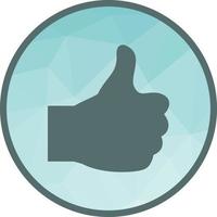Thumbs up Low Poly Background Icon vector