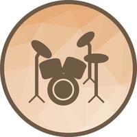 Drum Set Low Poly Background Icon vector