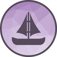 Small Boat Low Poly Background Icon vector