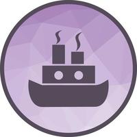 Steamship Low Poly Background Icon vector