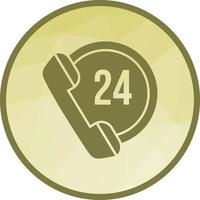24 Hours Call Low Poly Background Icon vector