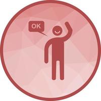 Optimistic Low Poly Background Icon vector