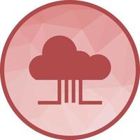 Cloud Based Architecture Low Poly Background Icon vector