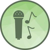 Singing on Mic Low Poly Background Icon vector