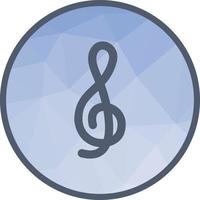 Treble Clef Low Poly Background Icon vector