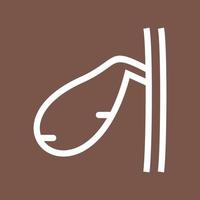 Gallbladder Line Color Background Icon vector