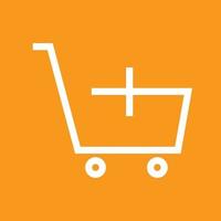 Add Shopping Cart Line Color Background Icon vector