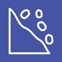 Snowslide Line Color Background Icon vector