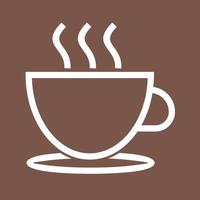 Hot Tea Line Color Background Icon vector