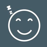 Sleeping I Line Color Background Icon vector