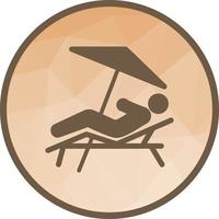 Resting on Beach Low Poly Background Icon vector