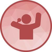 Singing Low Poly Background Icon vector