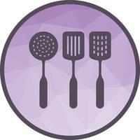 Spatulas Low Poly Background Icon vector