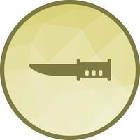 cuchillo del ejército icono de fondo de baja poli vector