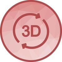 3D Rotation Low Poly Background Icon vector