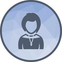 Lady Wearing Necklace Low Poly Background Icon vector