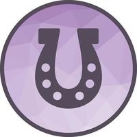 Horse Shoe Low Poly Background Icon vector