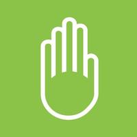 Hand Sign Line Color Background Icon vector