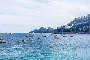 Fishing boats in small port, Italy. photo