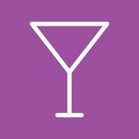 Cocktail Glass Line Color Background Icon vector