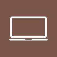 Laptop Line Color Background Icon vector