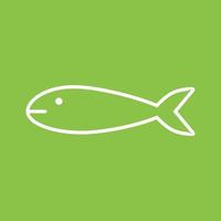 Fish Line Color Background Icon vector
