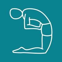 Camel Pose II Line Color Background Icon vector