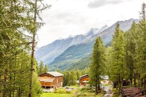 Beautiful exploration tour through the mountains in Switzerland. photo