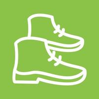 Shoes Line Color Background Icon vector