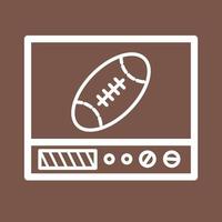 Rugby Match Line Color Background Icon vector