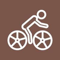 Cycling Line Color Background Icon vector