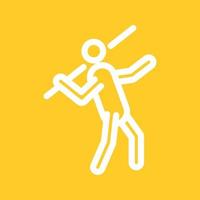 Javelin Throw Line Color Background Icon vector