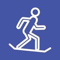 Snowboard Line Color Background Icon vector