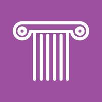 Pillar Line Color Background Icon vector