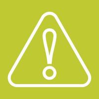 Warning Sign Line Color Background Icon vector