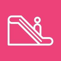 Escalator Line Color Background Icon vector