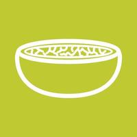 Bread Soup Line Color Background Icon vector