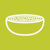 Bread Soup Line Color Background Icon vector