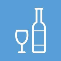 Champagne Line Color Background Icon vector