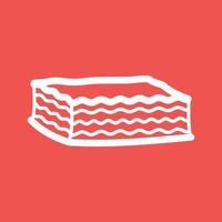 Lasagna Line Color Background Icon vector