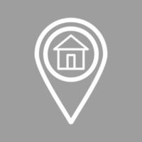 Home Location Line Color Background Icon vector