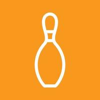Bowling Pin Line Color Background Icon vector
