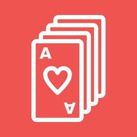 Deck of Cards Line Color Background Icon vector
