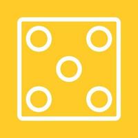 Dice Line Color Background Icon vector