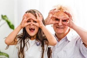 grandmother and granddaughter, celebrating mothers day or 8 march concept photo