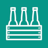 Beer Bottles Line Color Background Icon vector