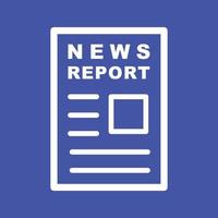 News Report Line Color Background Icon vector