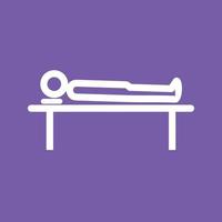 Body Lying on Table Line Color Background Icon vector