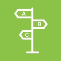 Giving Direction Line Color Background Icon vector