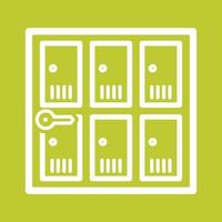 Lockers Line Color Background Icon vector